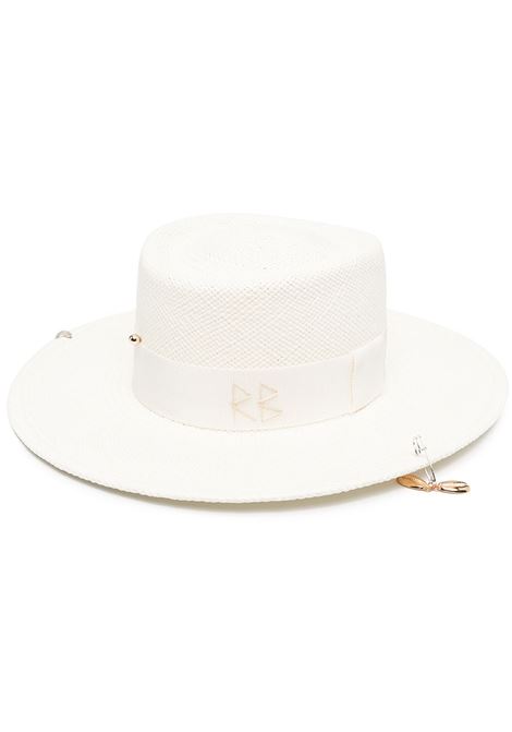 Cappello con decorazione in bianco Ruslan baginskiy - donna RUSLAN BAGINSKIY | GMB035STRPRSCHA035